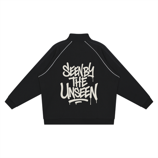 Reflection Striped Raglan Sleeve Jacket