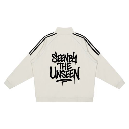 Reflection Striped Raglan Sleeve Jacket