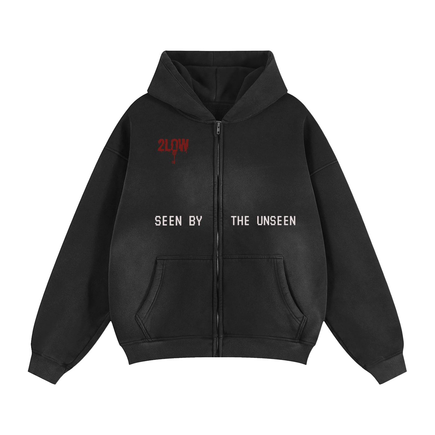 Sunfade Two-way Zipper Boxy Hoodie